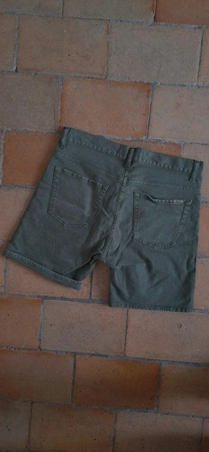 🌿 Short en denim kaki Acquaverde – Modèle Short Boy – Taille 26 – Excellent état - photo numéro 5