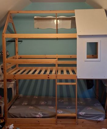 Lit superposé cabane