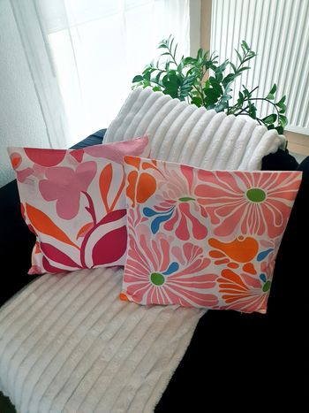 Housses coussin 45x45 (x2) bohème coloré – canapé salon