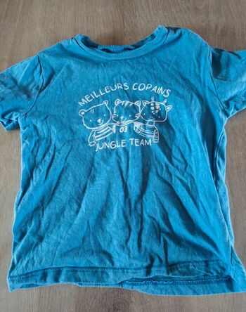 T-shirt manches courtes 24 mois bleu