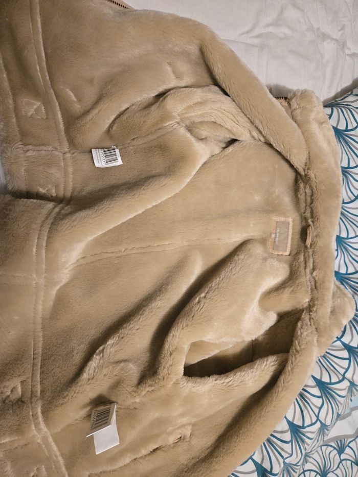 Veste en croûte de cuir beige - photo numéro 6