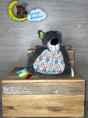 VB56 doudou loup 🐺 vertbaudet