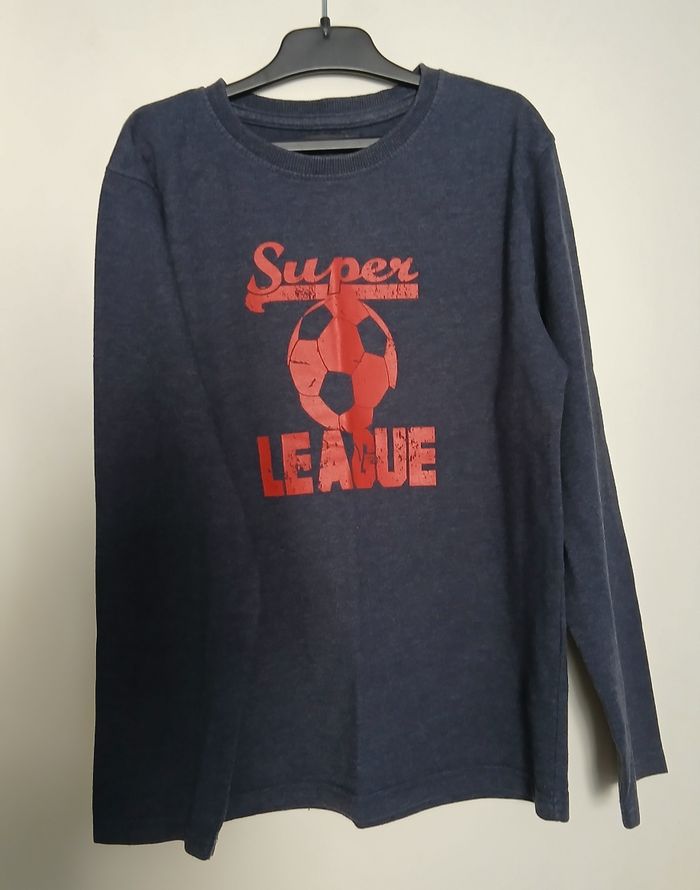 T-shirt manches longues bleu 10 ans - photo numéro 5