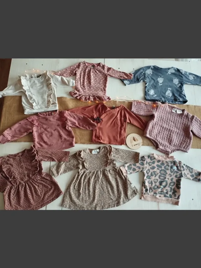 Lot tenues et robes, bébé fille hiver, taille 3 mois