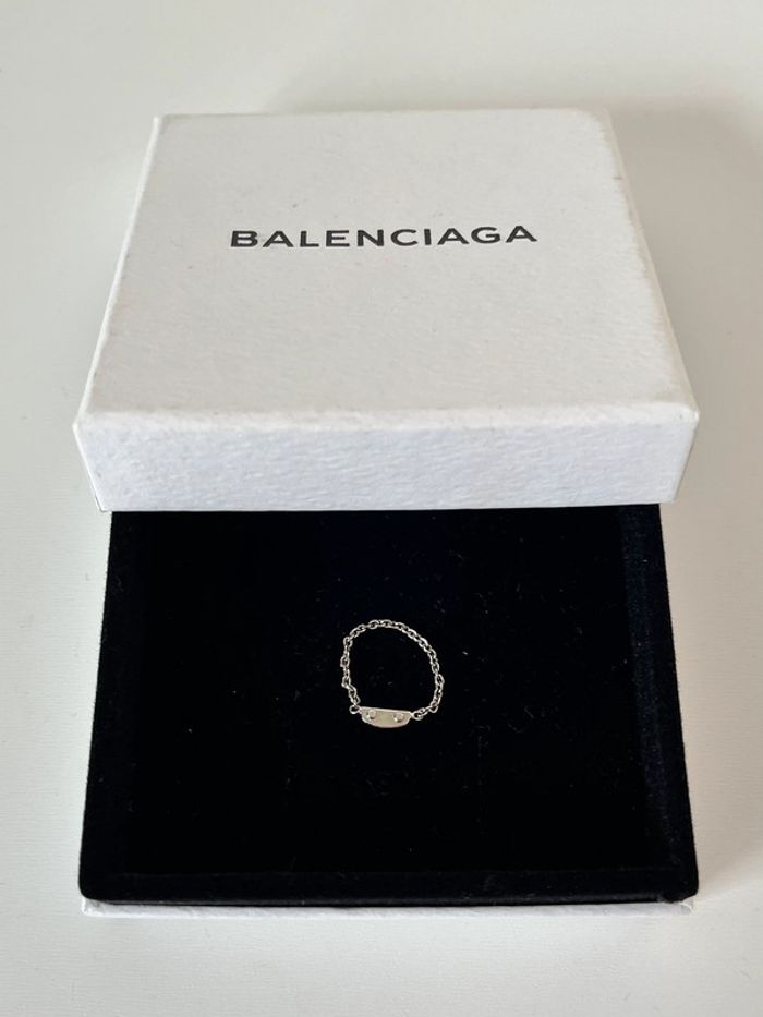 Bague chaîne en argent Balenciaga