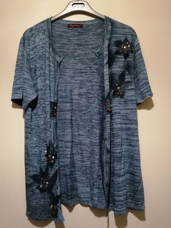 Gilet Zephirus manches courtes bleu. Taille XL /XXL.