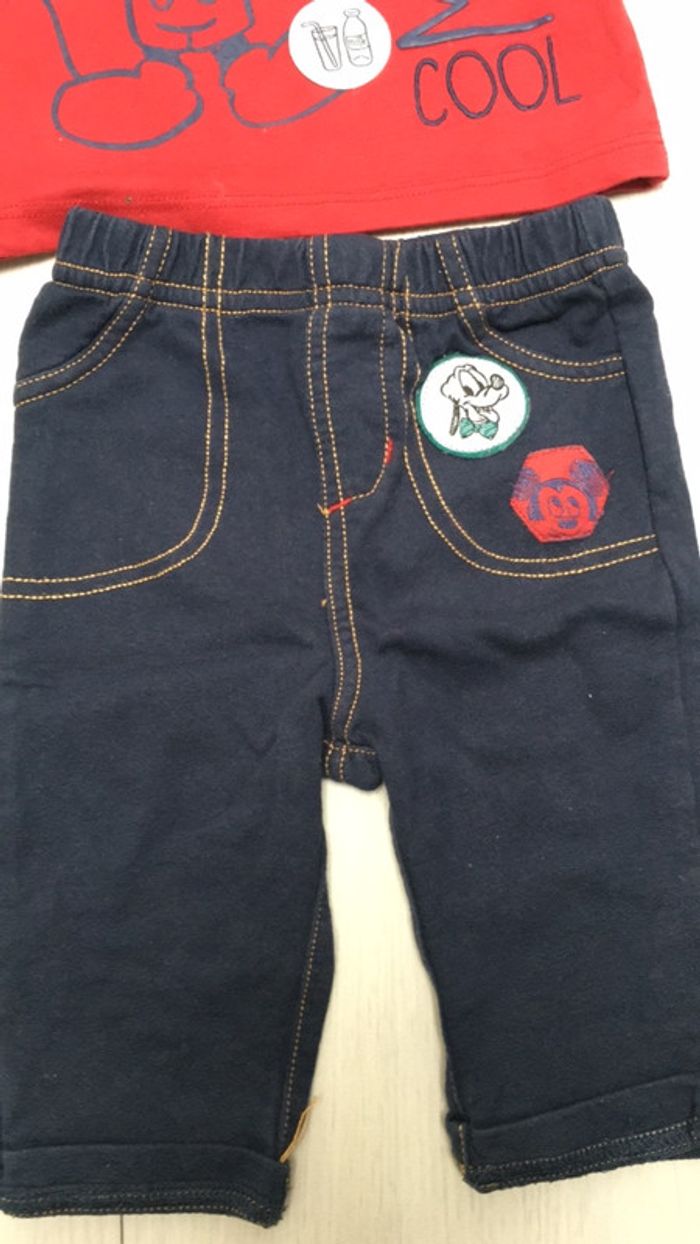 Ensemble pantalon t-shirt Mickey Disney 6 mois - photo numéro 3