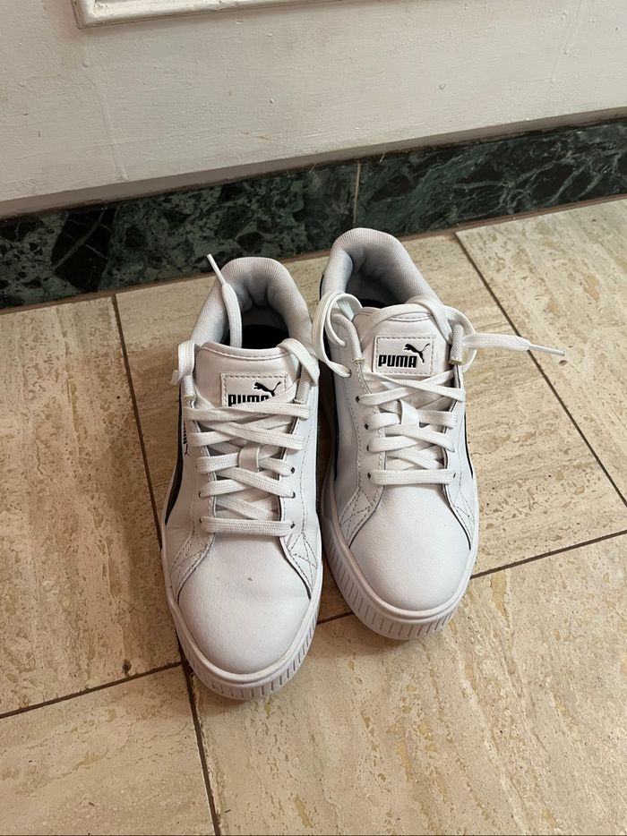 Basket blanche plate forme puma