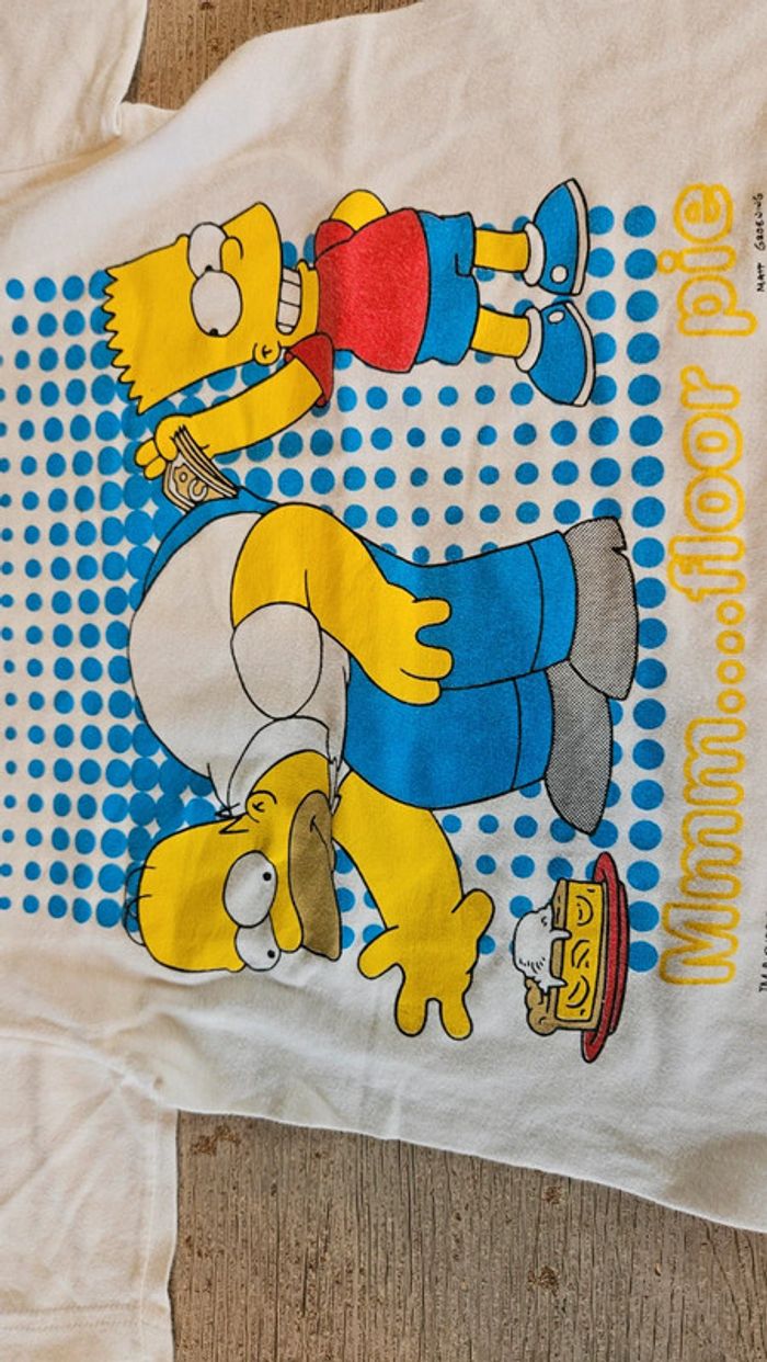 T shirt blanc à manches courtes, Simpson s, 5/6 ans, nickel - photo numéro 4