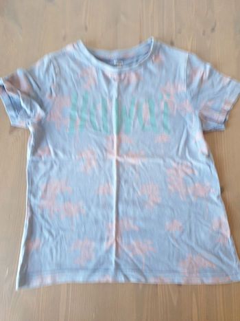 tshirt 10 ans Hawaï palmiers Kiabi