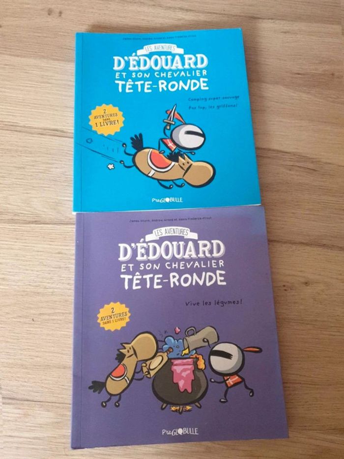 Lot de 2 livres Édouard et son chevalier tete ronde
