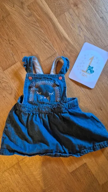 Robe salopette en jean