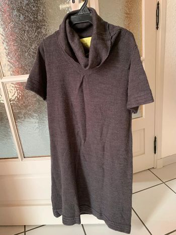 robe pull gris taille 1 avec col retombant