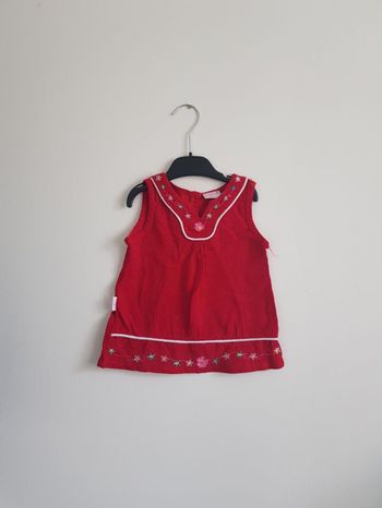 Robe en velours sans manches taille 3 mois