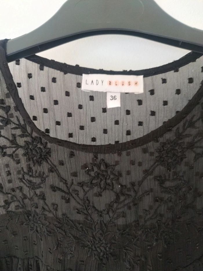 Top plumetis noir La Halle / Lady Blush taille 36 stylé pin up - photo numéro 5