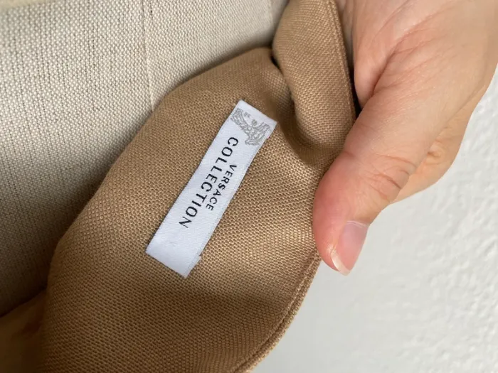 Tailleur veste jupe Versace Collection camel - photo numéro 12