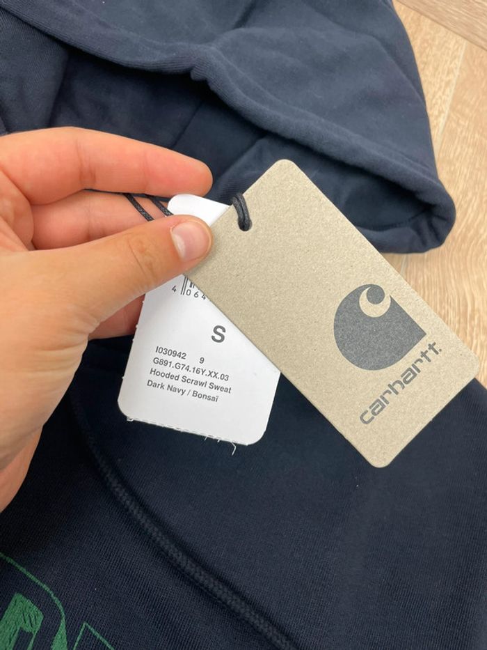Sweat Script Carhartt Neuf Bleu marine - photo numéro 6