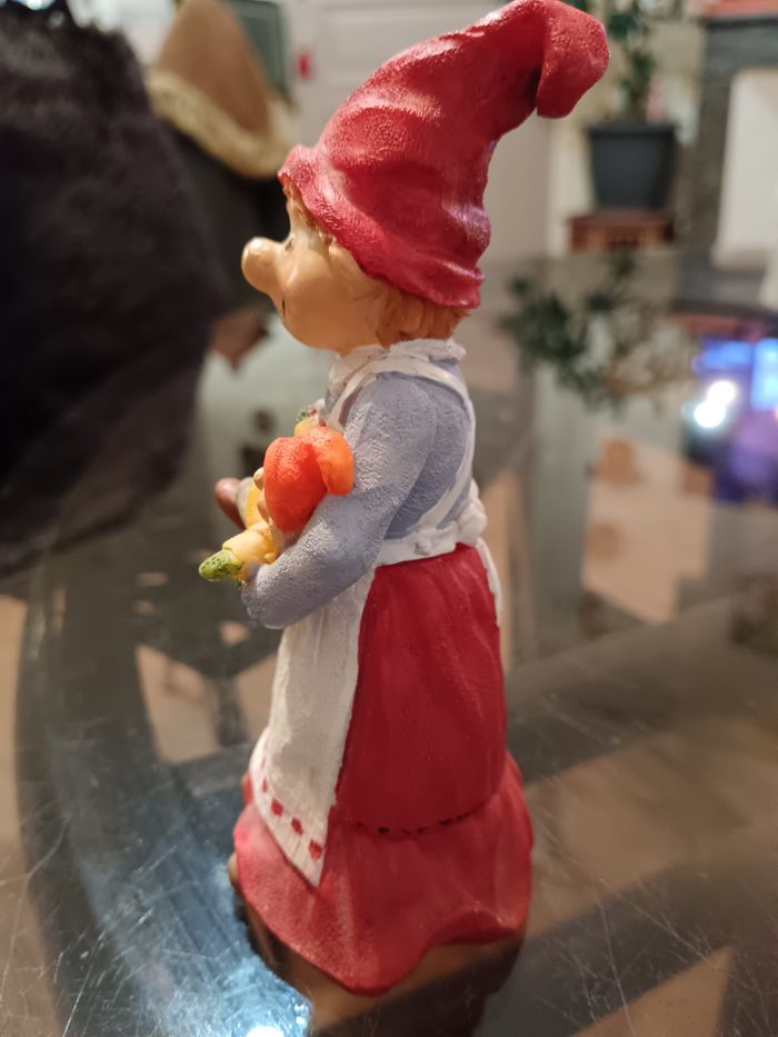 Figurine lutin gnome Maman et son bébé - photo numéro 3