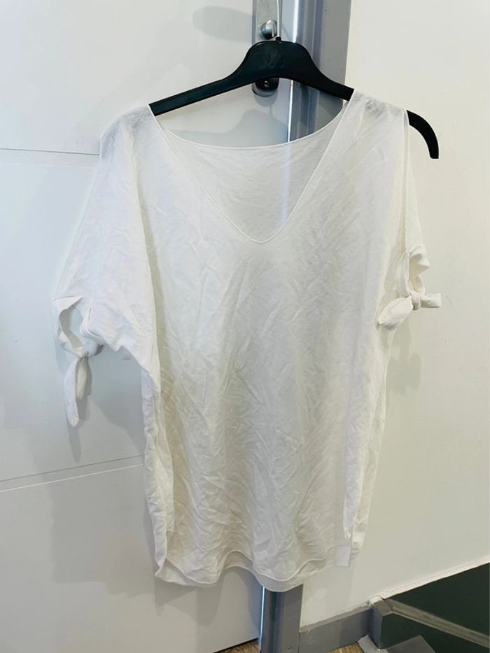 Tee shirt blanc femme taille unique