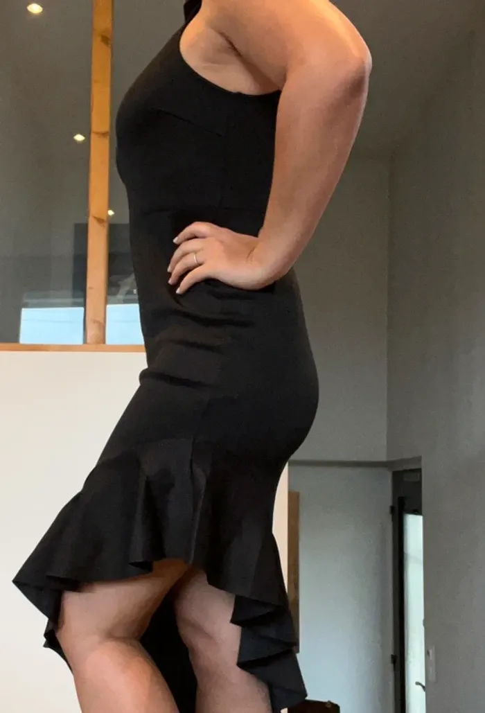 Robe longue asymétrique col roulé sexy - photo numéro 4
