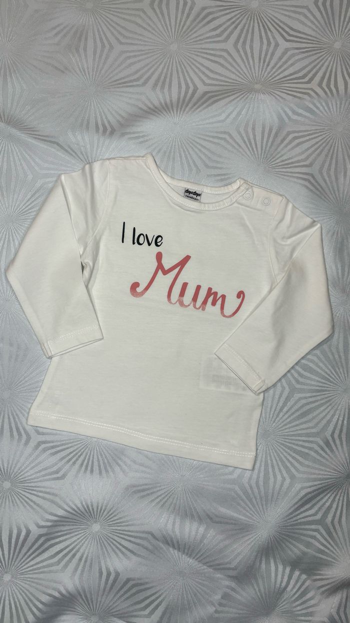 Tee-shirt manches longues fille 6-9 mois ou 74cm - photo numéro 2