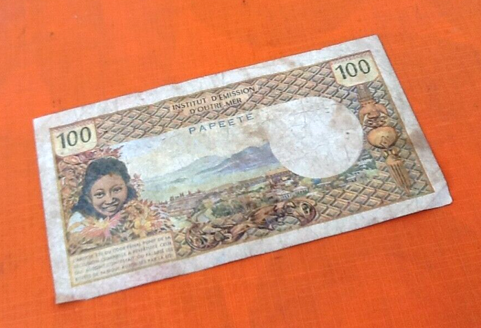 Billet de Banque 100 francs / Cent Francs Polynésie française Papeete - photo numéro 2