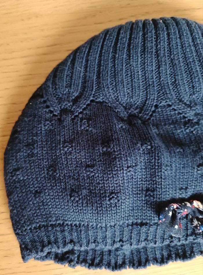Bonnet Sergent Major doublé bleu marine taille 3 48 cm fille - photo numéro 4