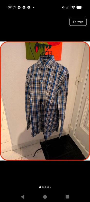 Chemise McGregor Regular Fit – Carreaux Bleu/Gris/Noir – Taille M