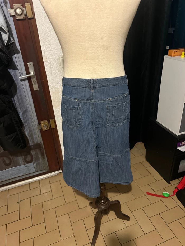 Jupe mi longue en jeans TBS grande taille - photo numéro 2
