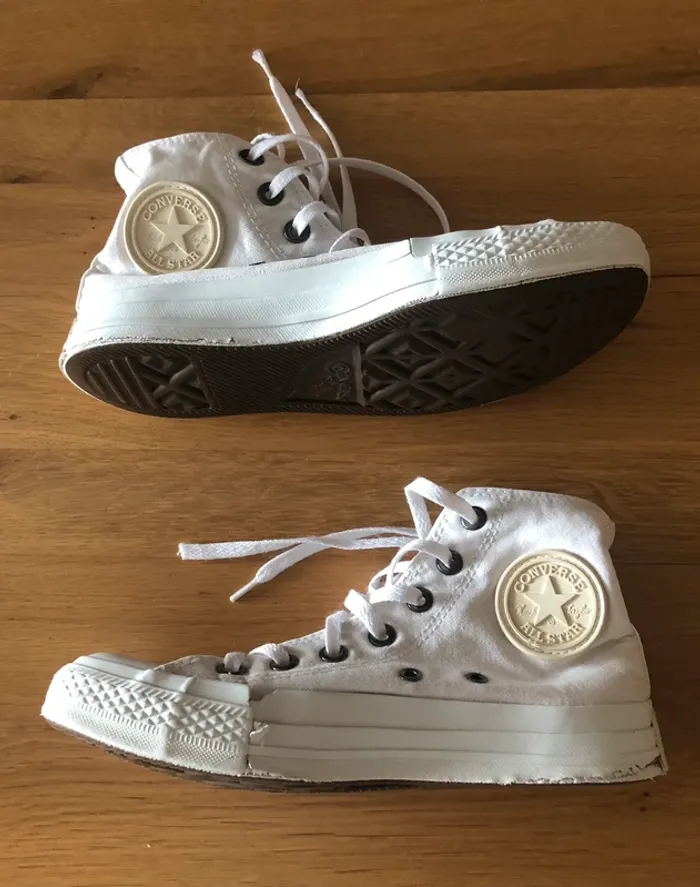 Converse blanches montantes pointure 37