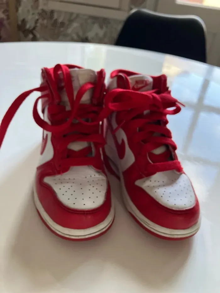 Basket Nike Dunk haute rouges pour enfant - photo numéro 7