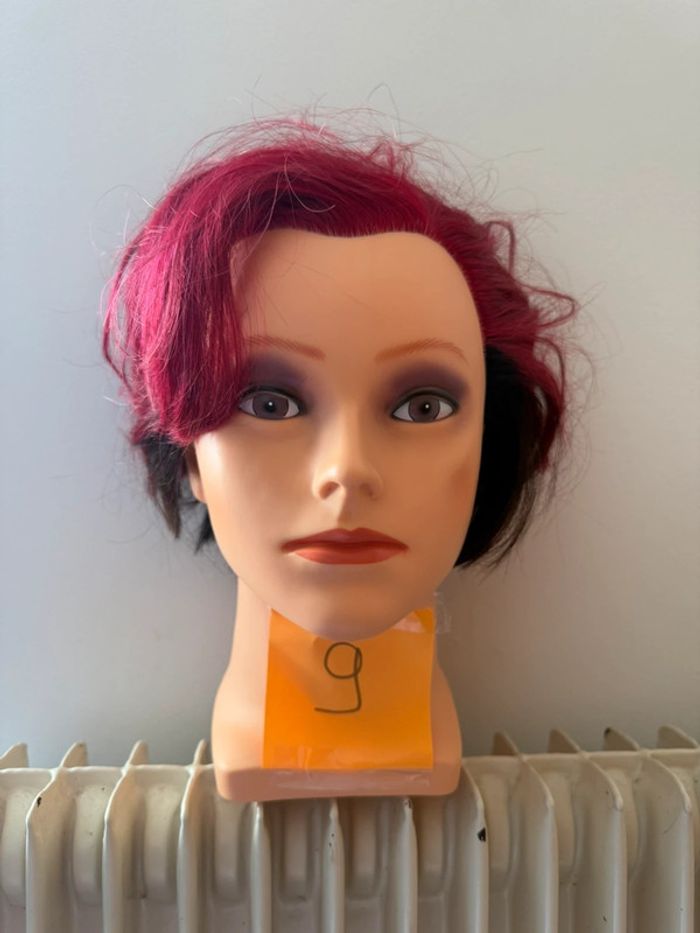 Tête Malléable Professionnelle de Coiffure - Raphael Perrier (Cheveux Rouges Vifs)
