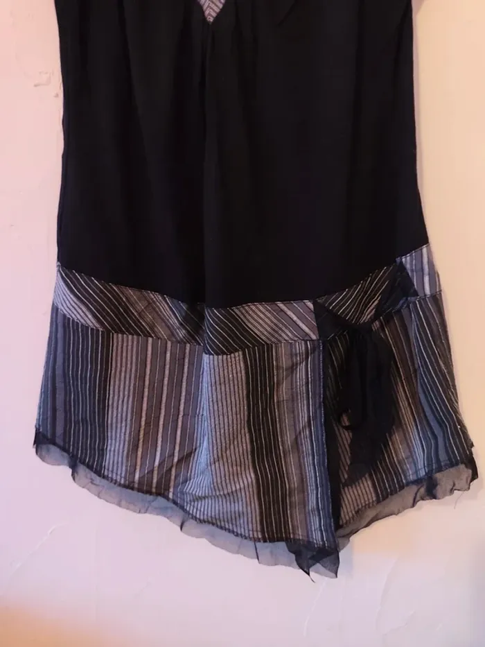 Magnifique tunique noire vintage jus d'orange Paris taille 38 ou M - photo numéro 3