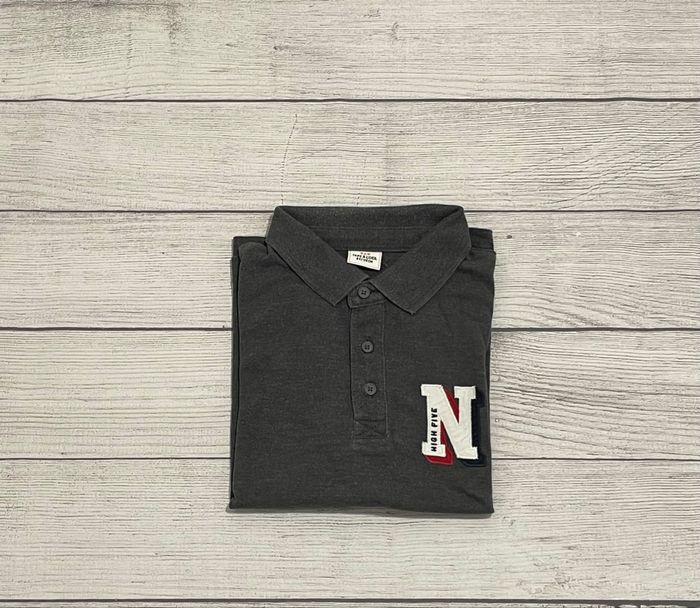 Tape à l’œil - Polo - Gris anthracite - manches longues - 8 ans