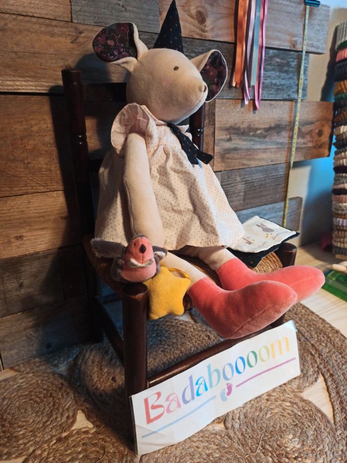 Peluche grande souris activités moulin roty tbe - photo numéro 4