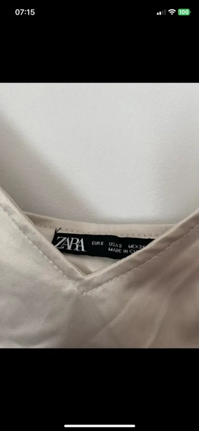 Robe longue satinée crème - photo numéro 6