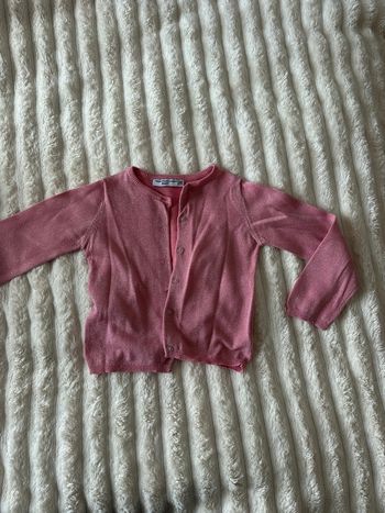 Gilet rose pailleté 2 ans