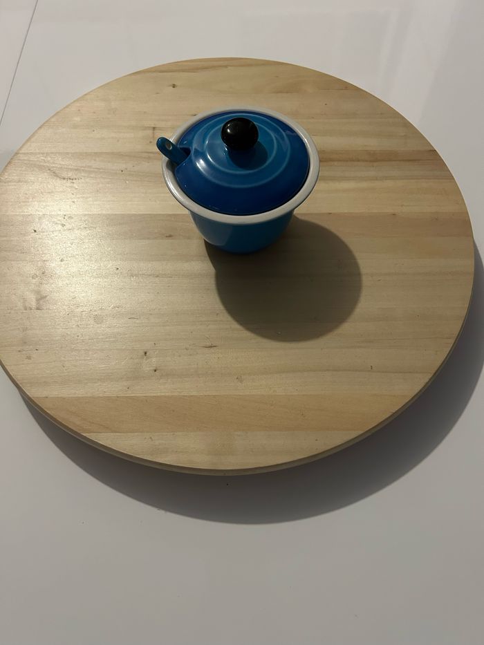 Contenant de présentation céramique bleu - photo numéro 2