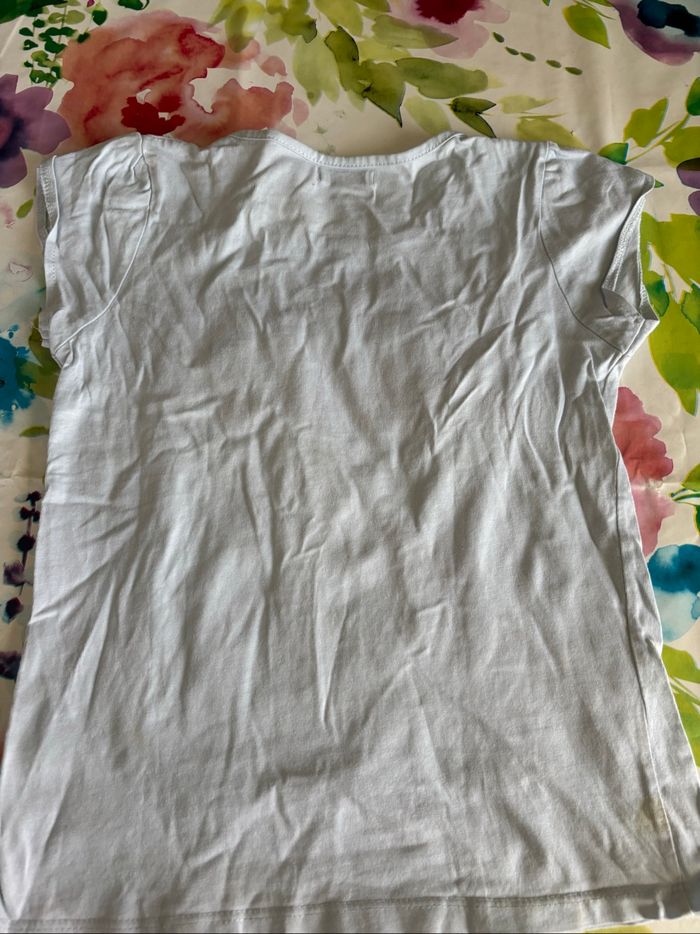 T shirt fille bleu ciel - photo numéro 3