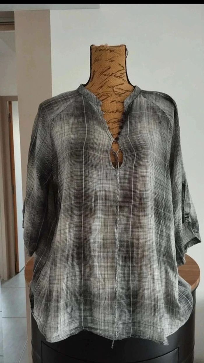jolie chemise promod grise taille 40 femme - photo numéro 3