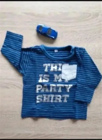 tee-shirt manches longues rayé bleu 3-6 mois / 62 cm Très bon état