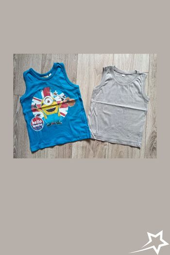 Lot de 2 débardeurs dont 1 Minions 3 ans