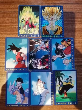 Lot de 8 cartes dbz