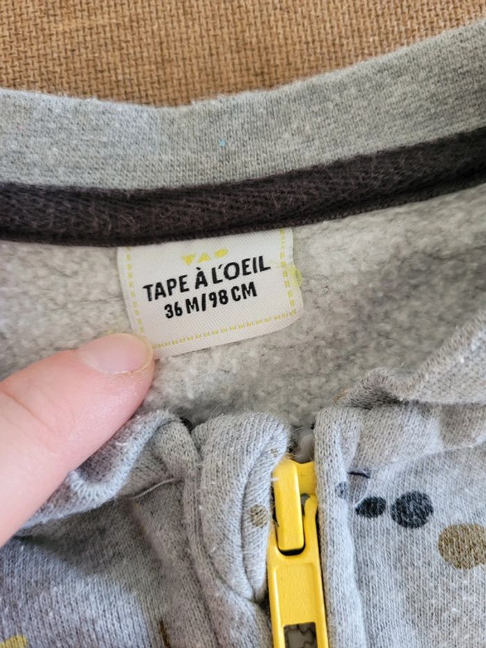 Gilet gris garçon tape à l'œil 36 mois - photo numéro 4