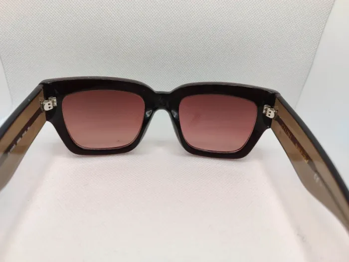 Lunettes de soleil Céline en acétate bordeaux - photo numéro 2
