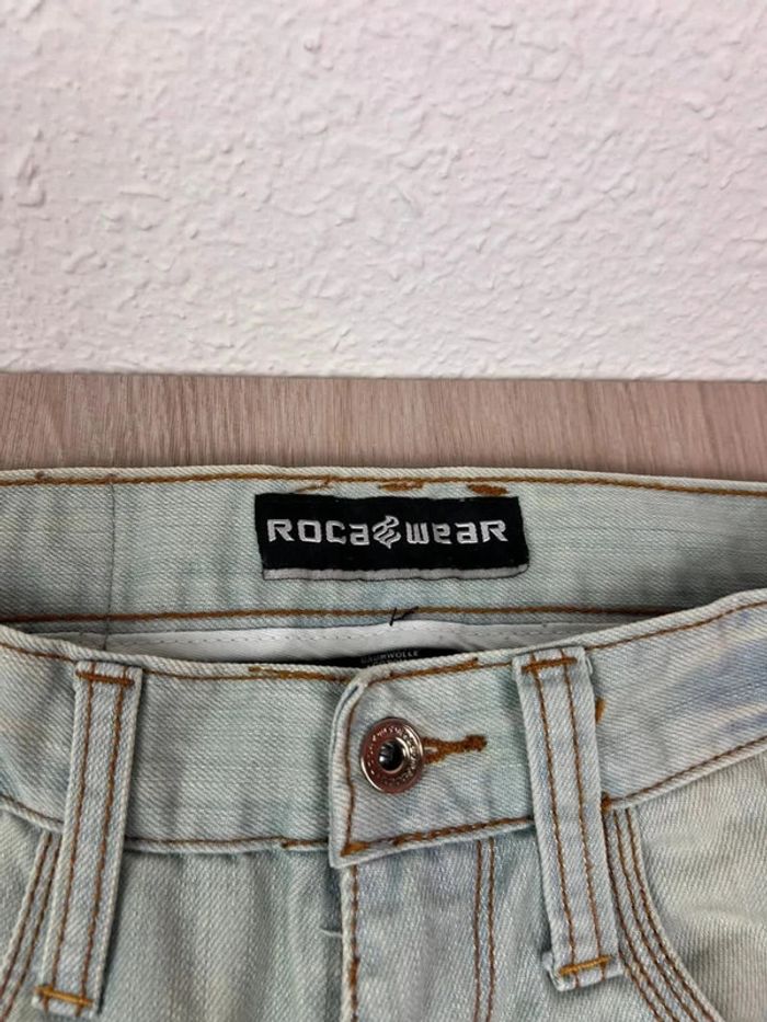 Jean Baggy Hip-Hop Y2K Rocawear Brodé Brooklyn - Taille 32 (Équivalent 42) - photo numéro 5