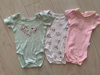 Lot 3 body fille 12 mois corolle