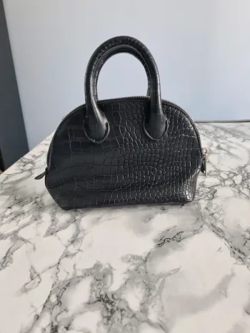 Petit sac en similicuir noir Shein