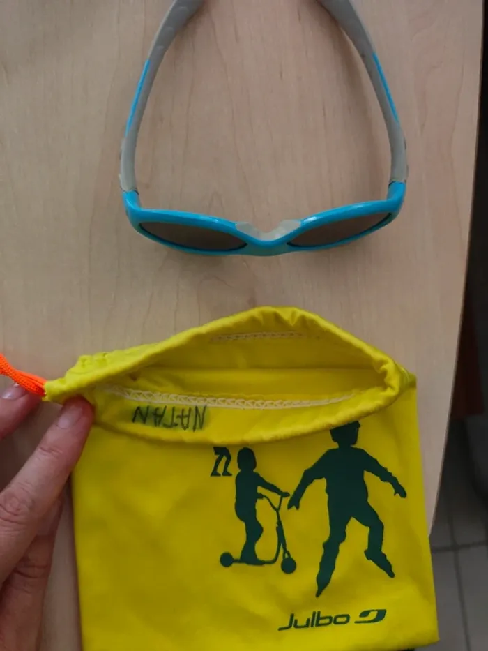 Lunettes de soleil bébé Jublo bleue et grise - photo numéro 6