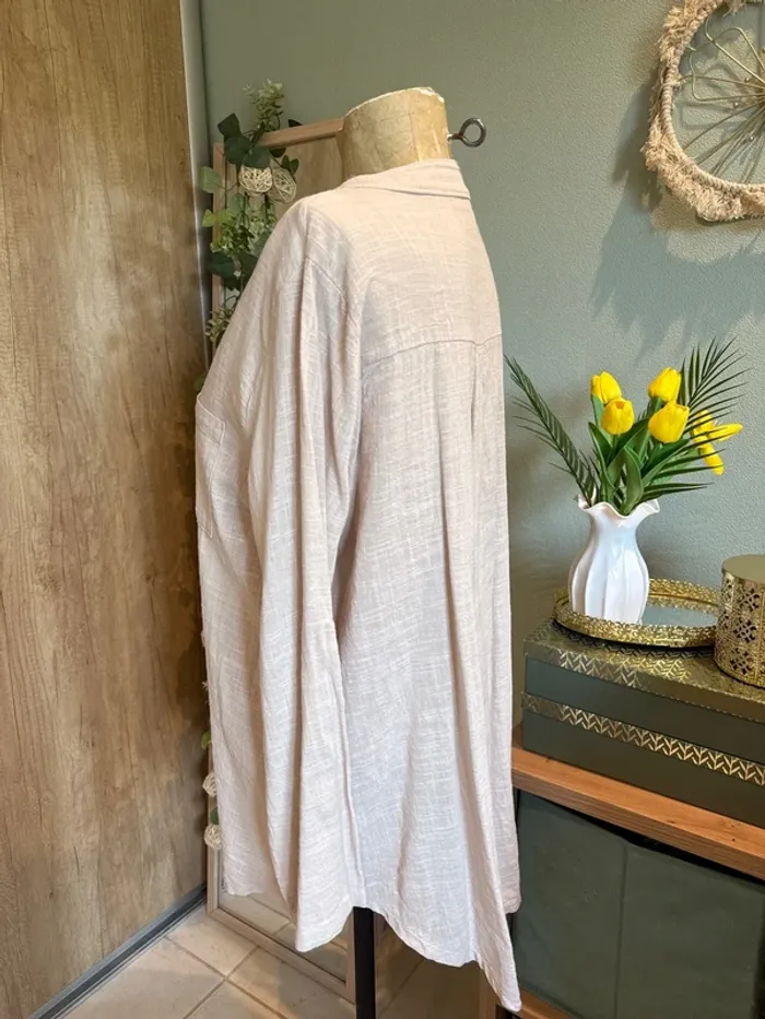 Jolie blouse, longue en coton femme - photo numéro 2